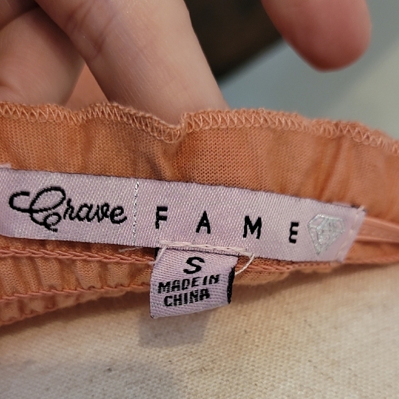 Crave Fame Orange Smocked Ruffled Tank Top - Picture 2 of 5